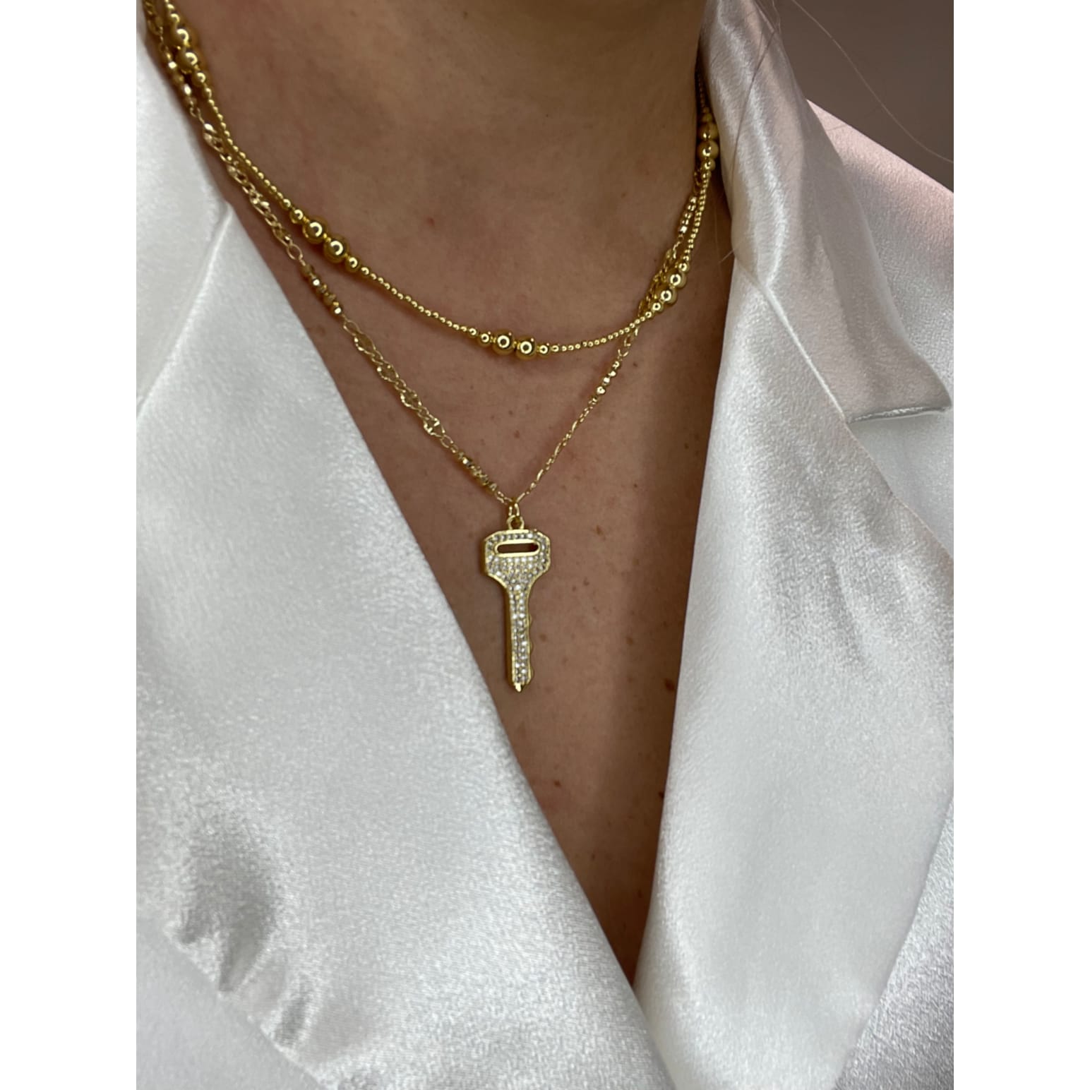 Square Key Necklace - Glam Vibes